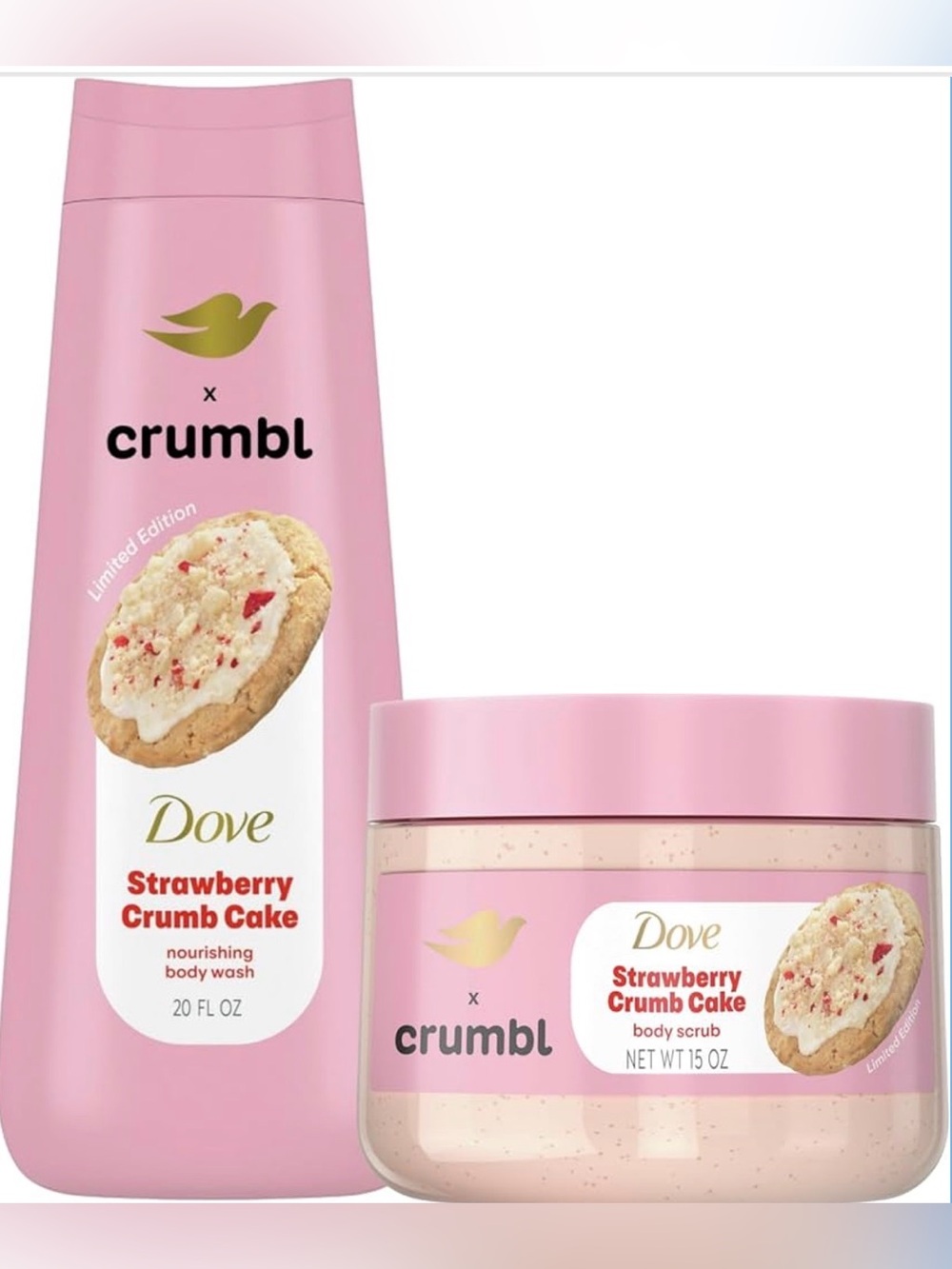New Dove x Crumbl Strawberry Crumb Cake Set